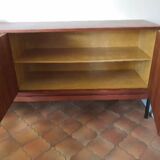 Vintage teak row with metal legs