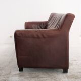 Oxblood leather sofa DeSede DS-72b