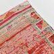 Tapis de couloir vintage à motif étoilé rouge et rose, 98 x 285 cm