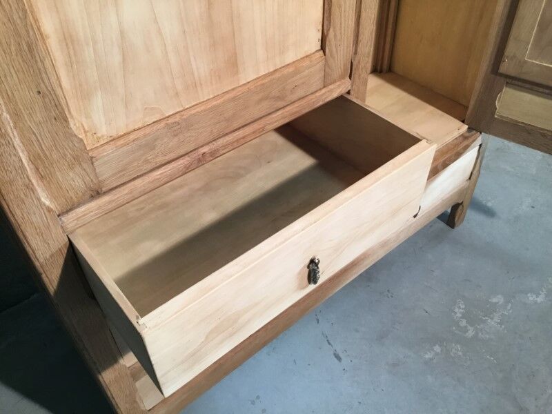 Raw wood hotel cabinet