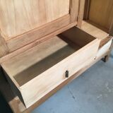 Raw wood hotel cabinet