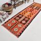 3x11 Orange Tribal Kilim Runner Rug 93x330Cm