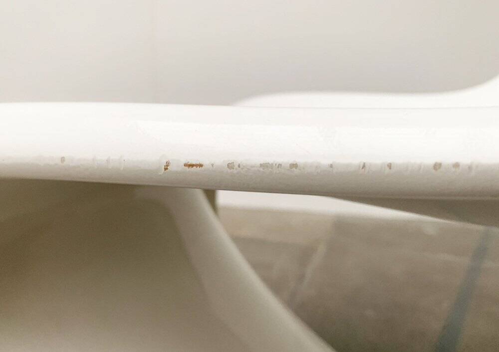 Panton side chairs from the mid-century by Verner Panton for Herman Miller, 1960s.