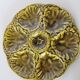 8 oyster plates barbotine Gien green color
