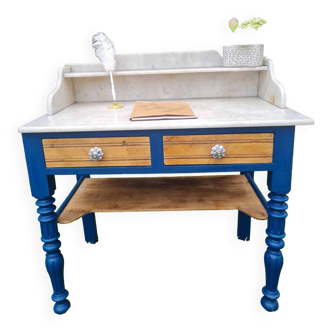 Wood and marble dressing table