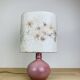 Pink ceramic ball lamp Vallauris, 60s, vintage