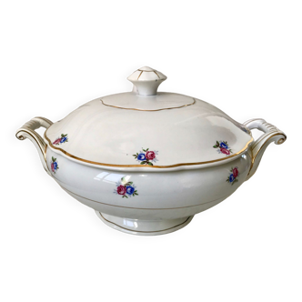 Tureen digoin sarreguemines small flowers 50s