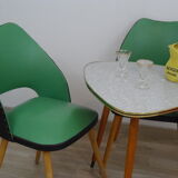 Suite de 3 chaises tonneau 1950