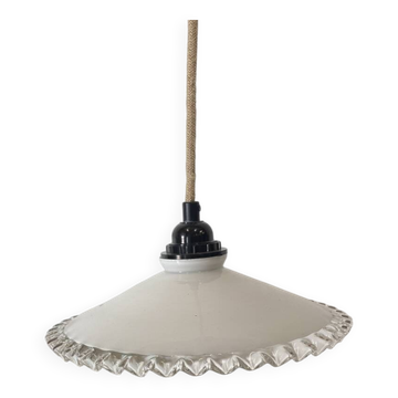 Vintage opaline pendant light "Simone"
