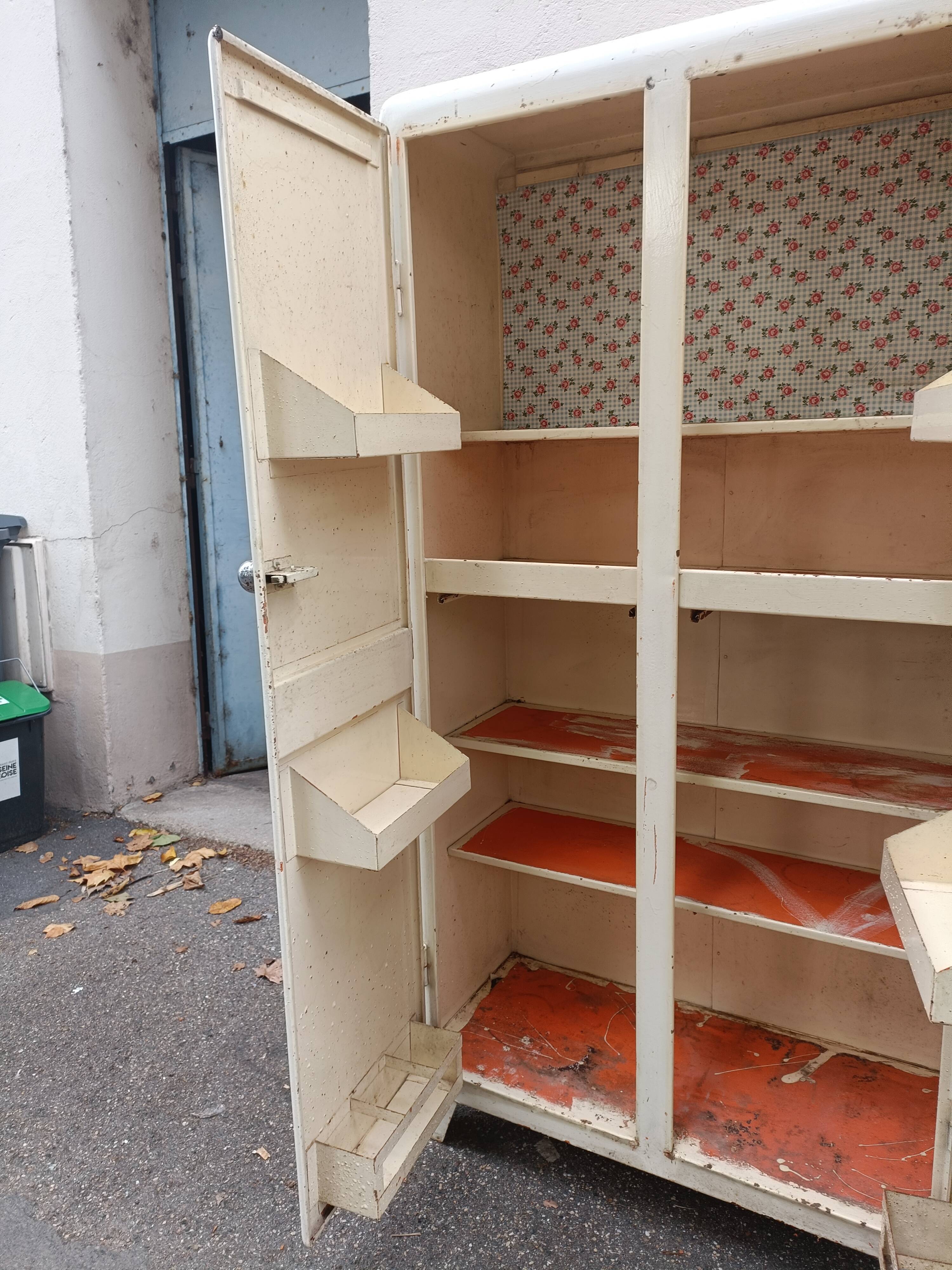 Metal cabinet industrial kitchen