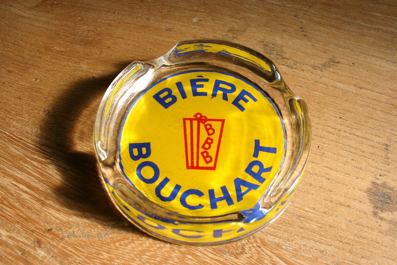 Vintage ashtray glass Beer Bouchart