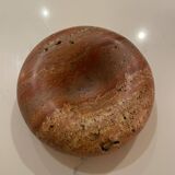 Vintage red travertine ashtray attributed to Sergio Asti for Up&up, Italy, 1970s