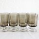 8 wine glasses in smoked glass Luminarc vintage 70s