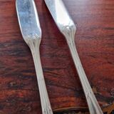 Christofle - Set of 2 fish knives, Rubans croisés model, in silver-plated metal