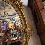 Miroir Louis XV biseauté doré à l or