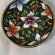 Ceramic and enamel dish with floral decoration by Hubert Béquet