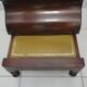 Old stepladder or English mahogany library foot walk