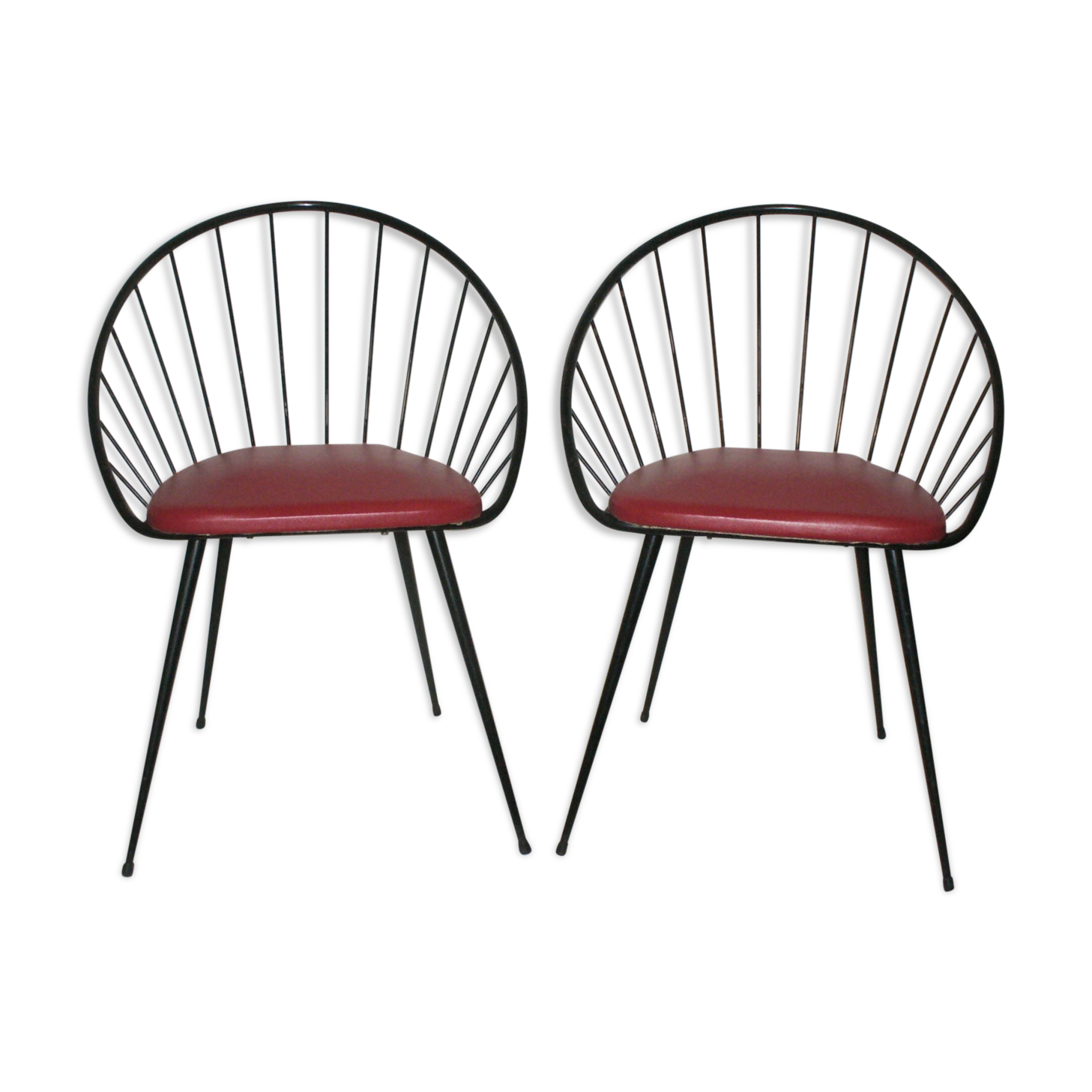 Pair of barrel style chairs from the 50s