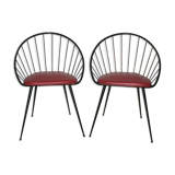 Pair of barrel style chairs from the 50s