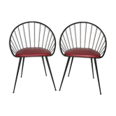 Pair of barrel style chairs from the 50s