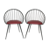 Pair of barrel style chairs from the 50s