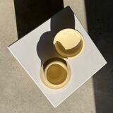 Glazed light yellow ceramic terrine