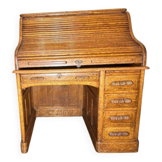 Antique American cylinder desk late 19th, 20th century
