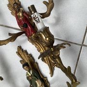 Paire d’applique au chinois en bronze 19ème