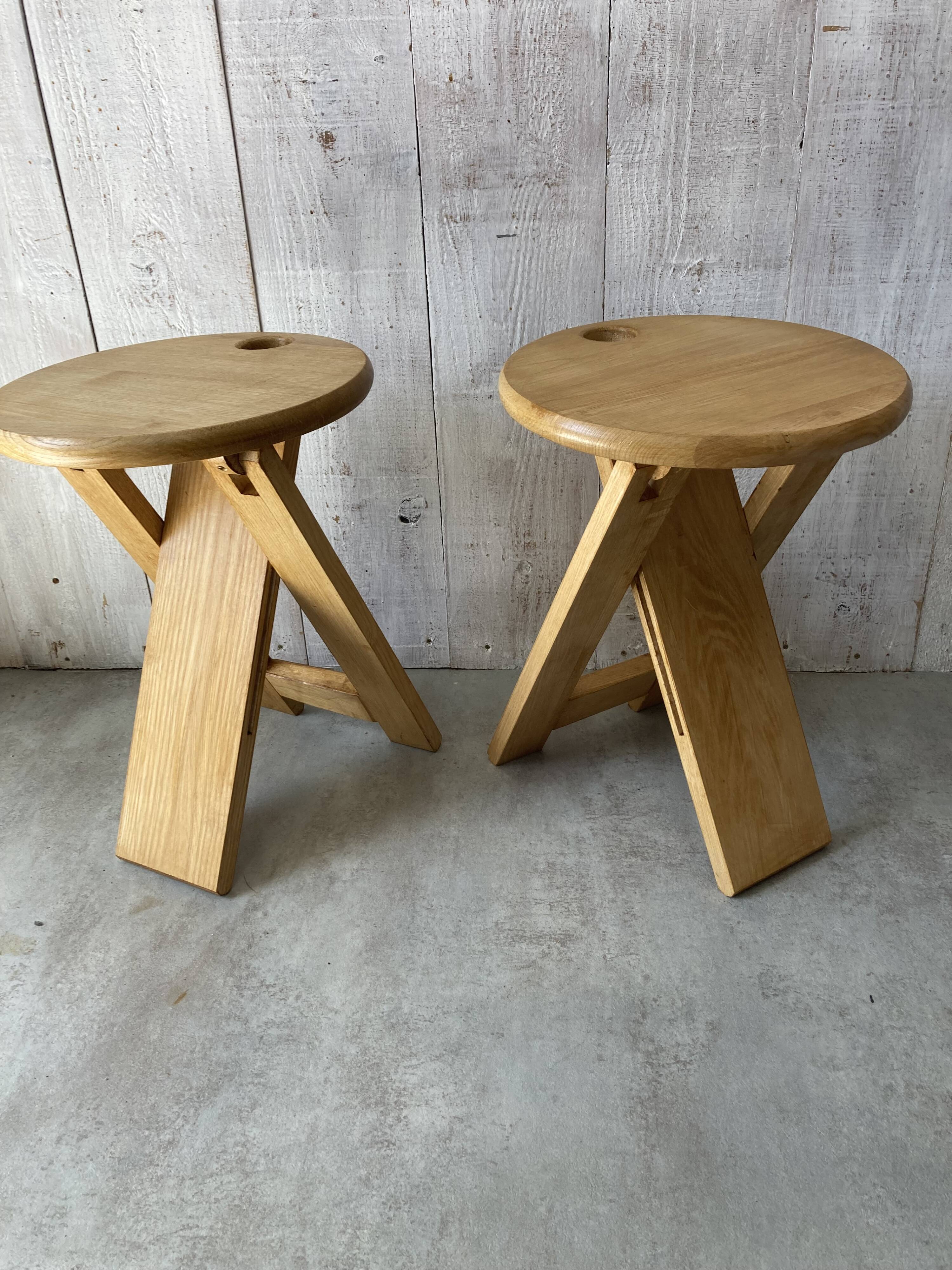 Pair of folding stools