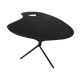 Side table in black lacquered metal, circa 1950.