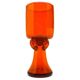 Modernism vase, orange glass, designed by J. Słuczan-Orkusz, Poland, 1970s