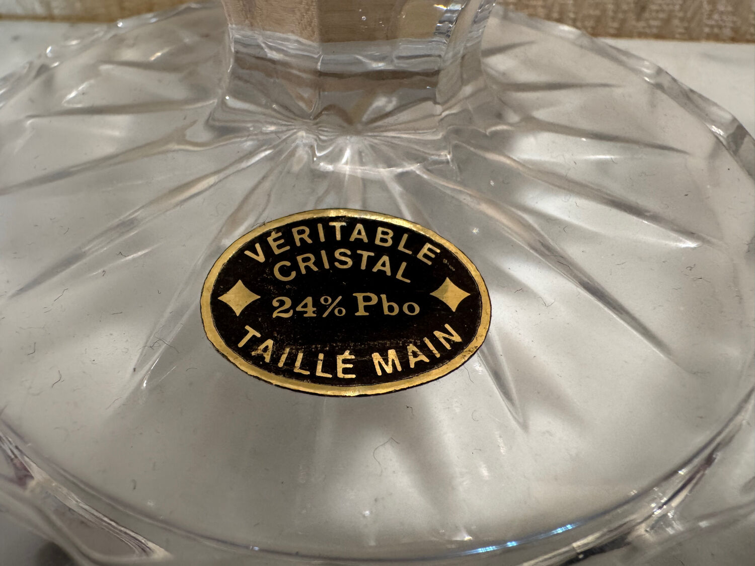 Crystal wine carafe