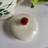 Sarreguemines earthenware sugar bowl, Epernay pattern