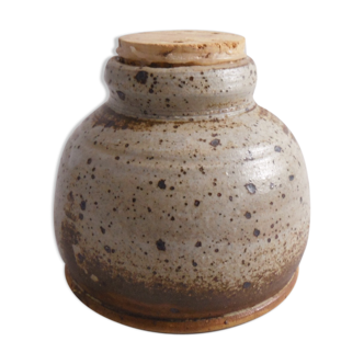Stoneware pot, ceramic and cork