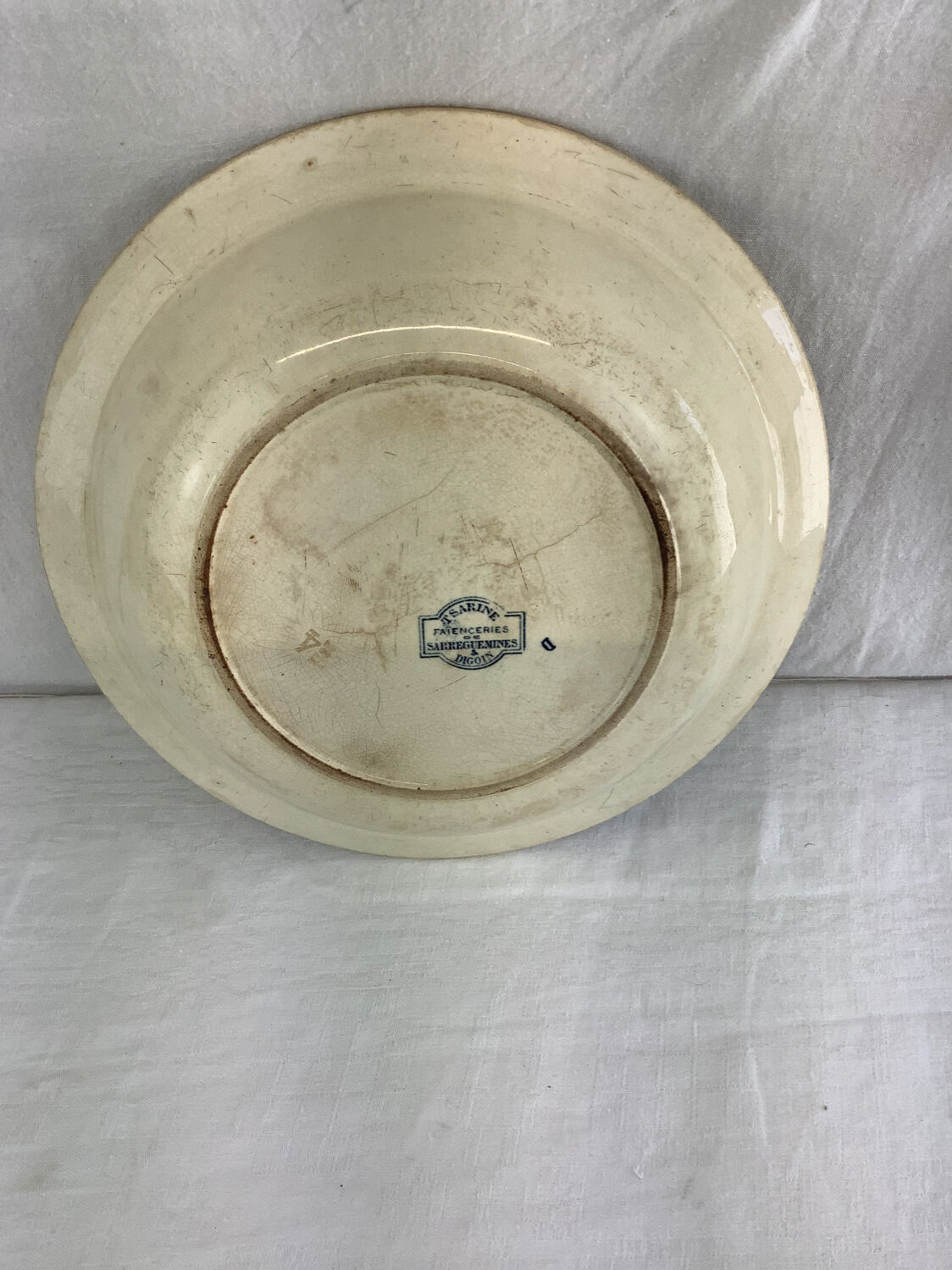 Old hollow dish made in france digoin Sarreguemines