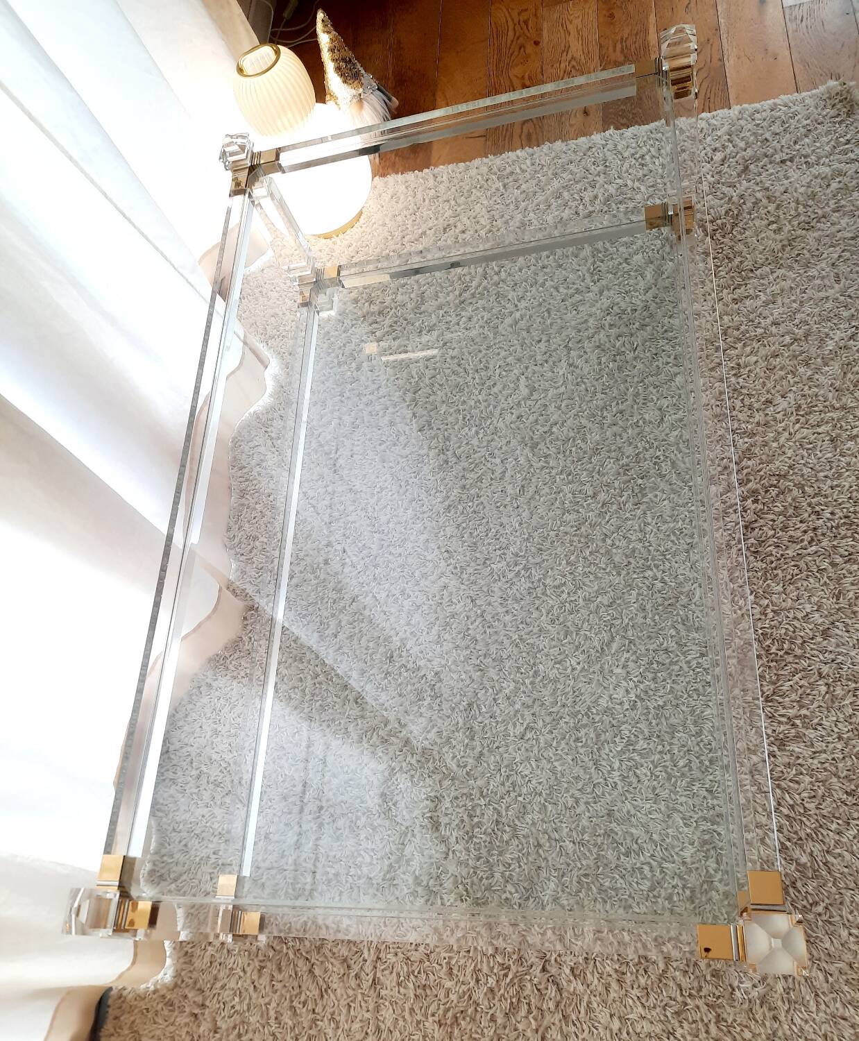 Coffee table in Altuglass "Romeo" 70s/80s