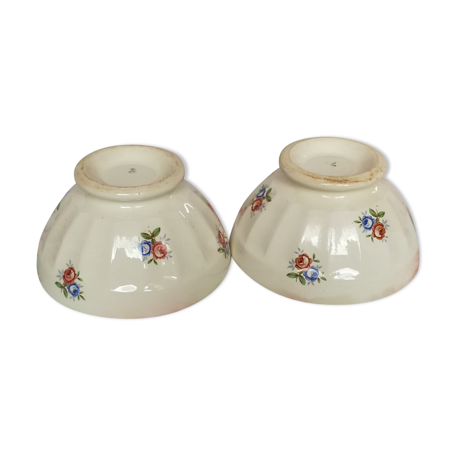 2 old Badonviller bowls to walk with vintage flowers