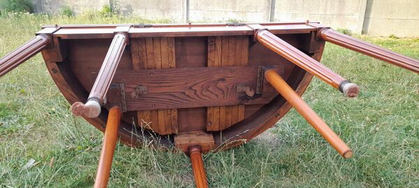 Table demi lune à rabat