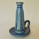 Pair of glazed ceramic candle holders Vilà Clara