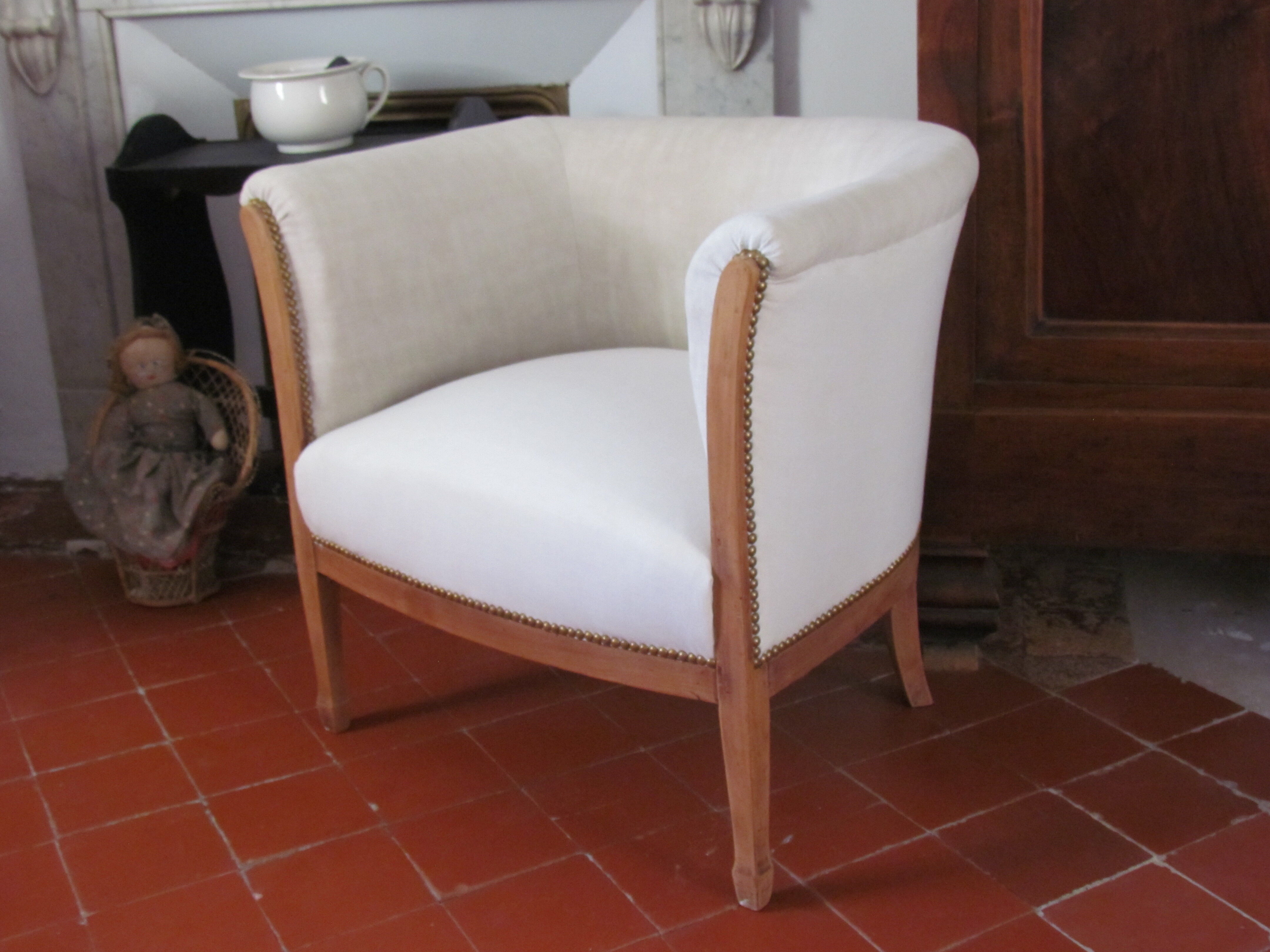 Paire fauteuils tonneau