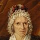 Peinture ancienne, portrait d’une noble dame, huile sur toile, XIXe siècle