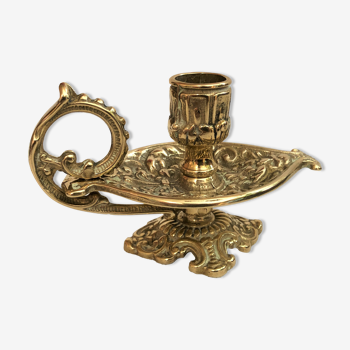 Golden brass candle holder Napoleon III style
