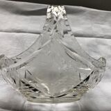 Engraved crystal basket