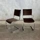 Paire de chaises chromées vintage 1970
