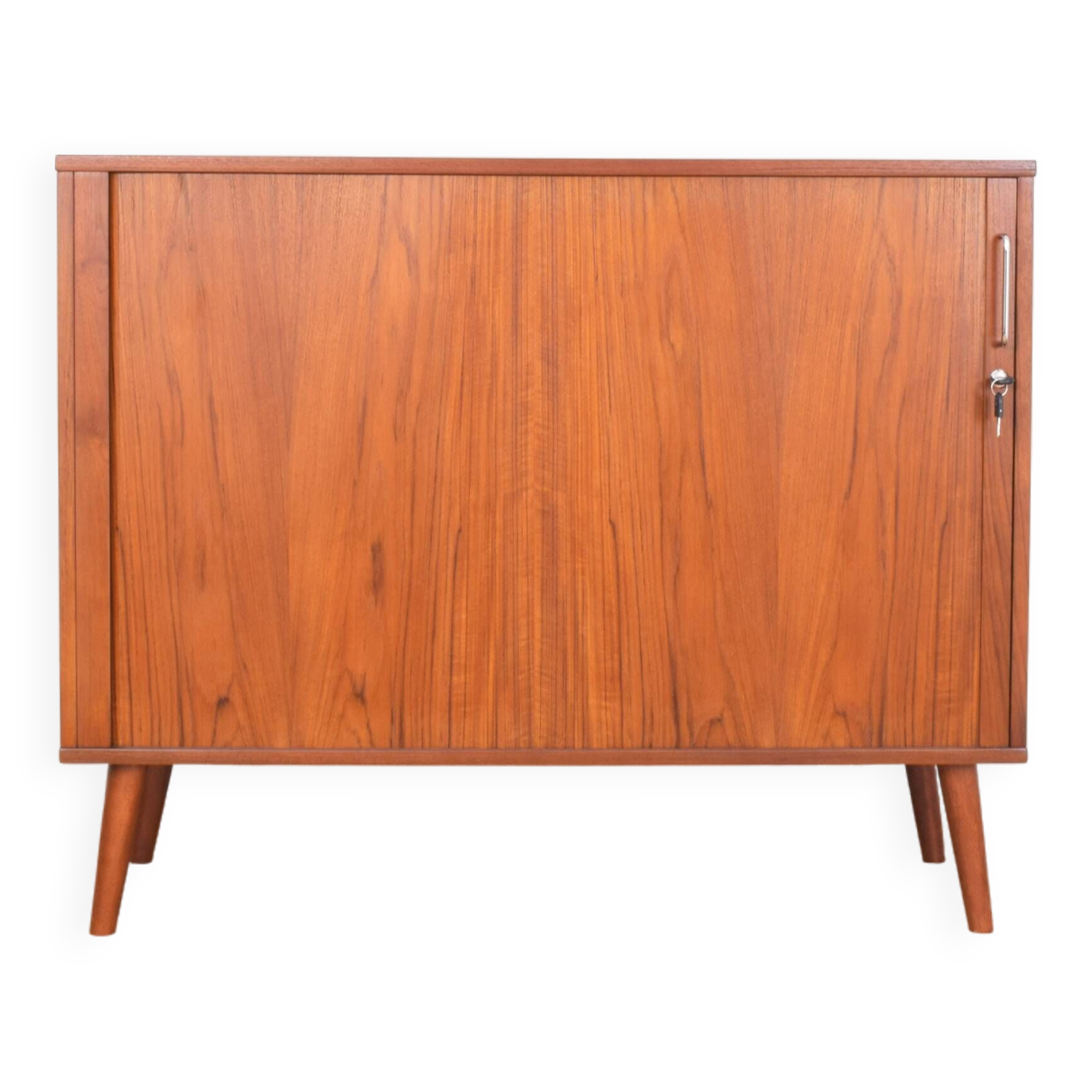 Mid-Century Danish Teak Tambour Doors Sideboard, 1960s.