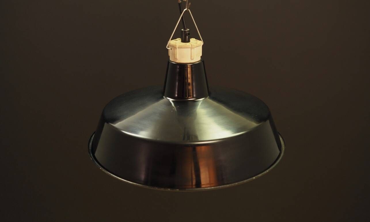 Black pendant lamp, Danish design, 1960s, production: Denmark