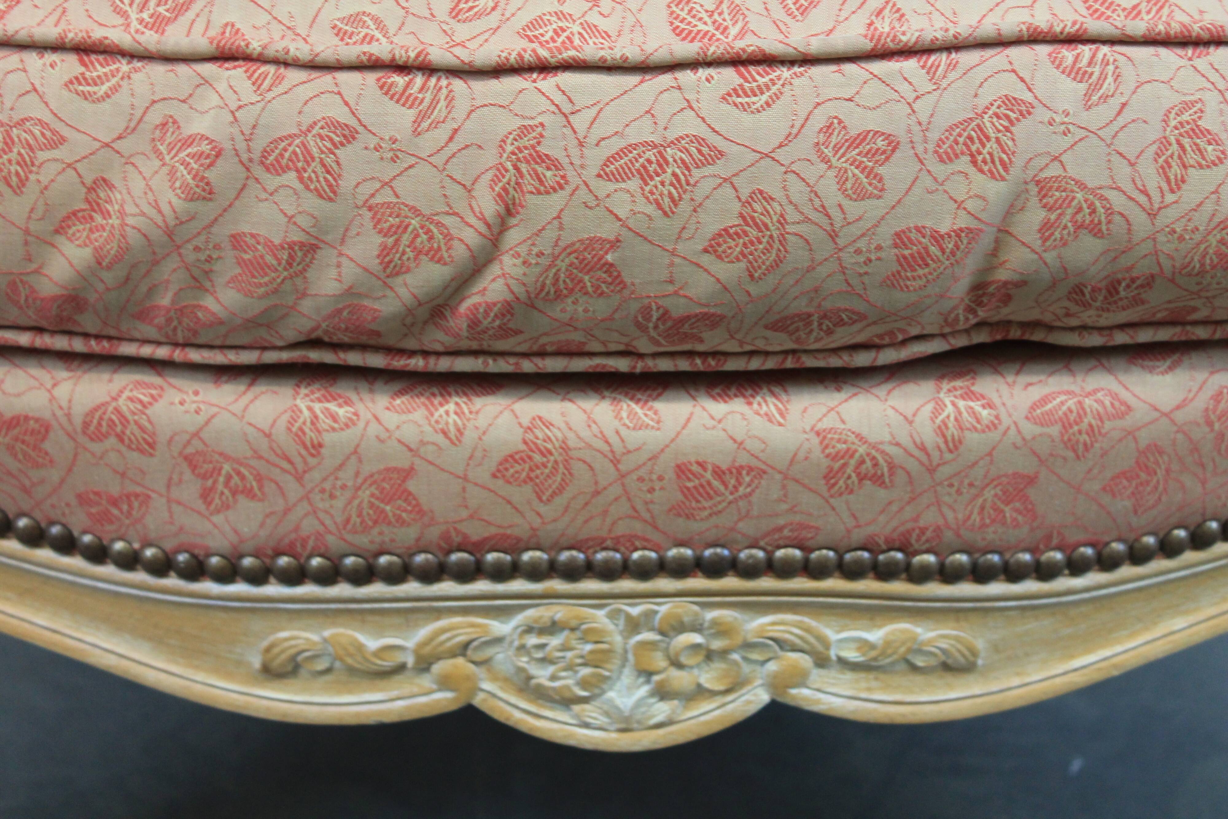 Pair of Louis XV style bergère armchairs