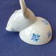 Salt cellar or porcelain salt shaker. Zoomorphic figurine of a mouse.