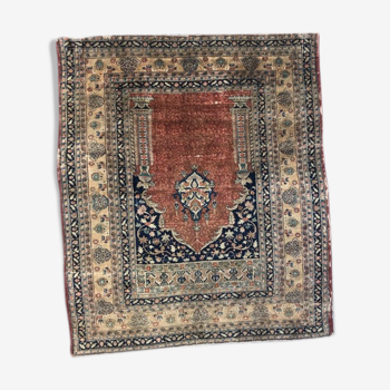 Tapis ancien persan Tabriz en soie très fin 135x160 cm