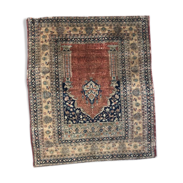 Tapis ancien persan Tabriz en soie très fin 135x160 cm